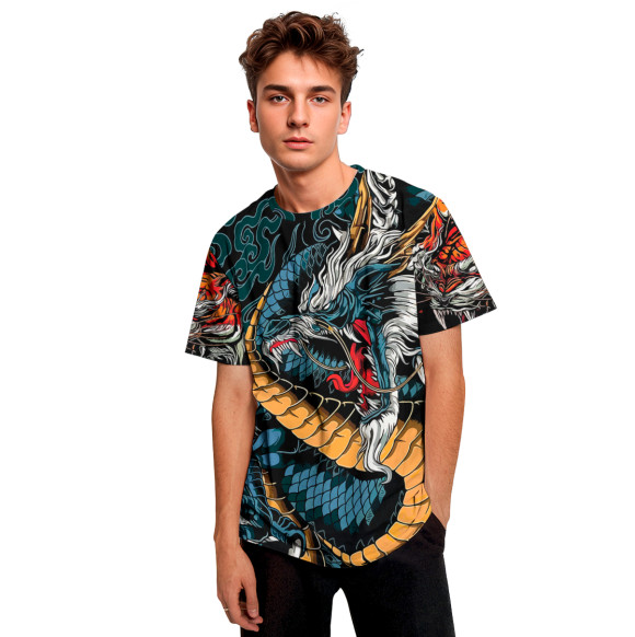 Мужская футболка с изображением Япония цвета Белый