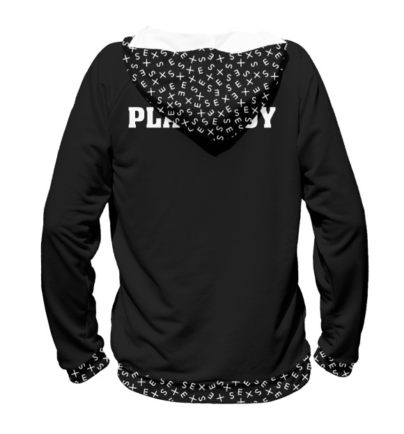 Женское худи с изображением Playboy цвета Белый