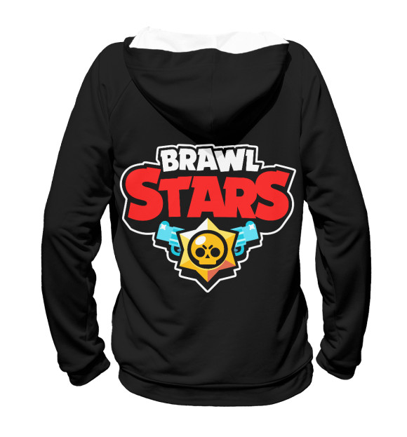 Мужское худи с изображением Leon Brawl Stars цвета Белый