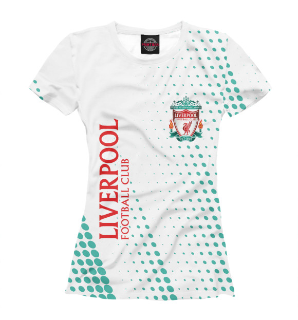 Футболка для девочек с изображением Liverpool / Ливерпуль цвета Белый