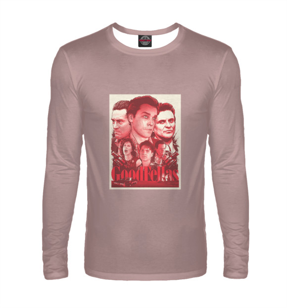 Мужской лонгслив с изображением GoodFellas цвета Белый