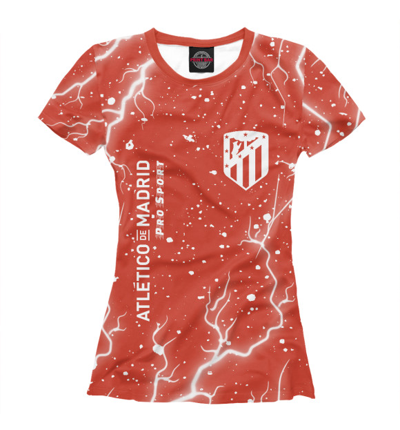 Женская футболка с изображением Атлетико | Pro Sport цвета Белый