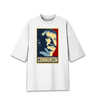 Мужская футболка оверсайз Сталин коммунизм арт