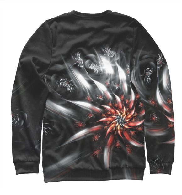Свитшот для мальчиков с изображением Flame Flower цвета Белый