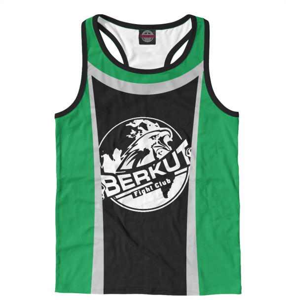 Мужская майка-борцовка с изображением Berkut цвета Белый