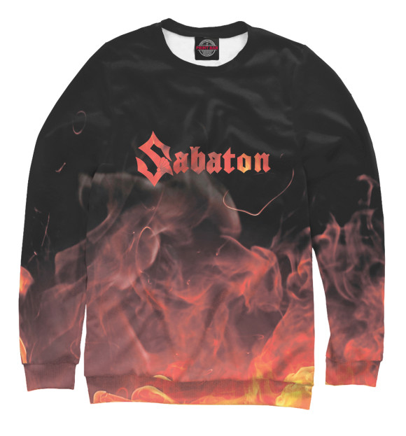 Женский свитшот с изображением Sabaton цвета Белый