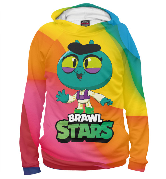 Мужское худи с изображением Eve BrawlStars цвета Белый