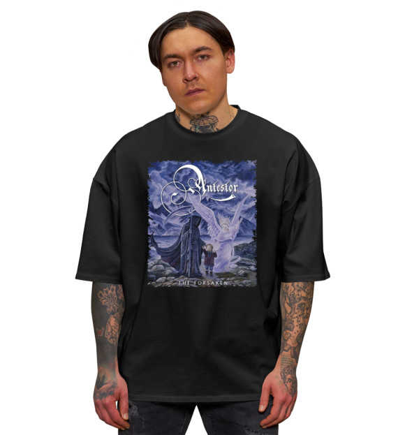 Мужская футболка оверсайз с изображением Antestor цвета Черный