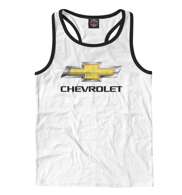 Мужская майка-борцовка с изображением Chevrolet цвета Белый