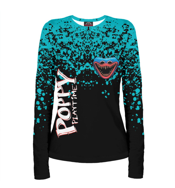 Женский лонгслив с изображением Poppy Playtime цвета Белый