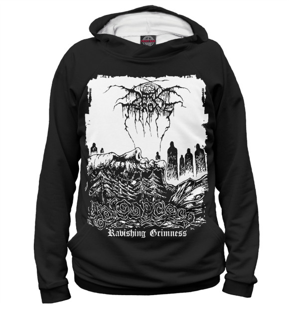 Женское худи с изображением DarkThrone цвета Белый
