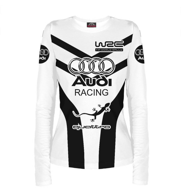 Женский лонгслив с изображением Audi цвета Белый