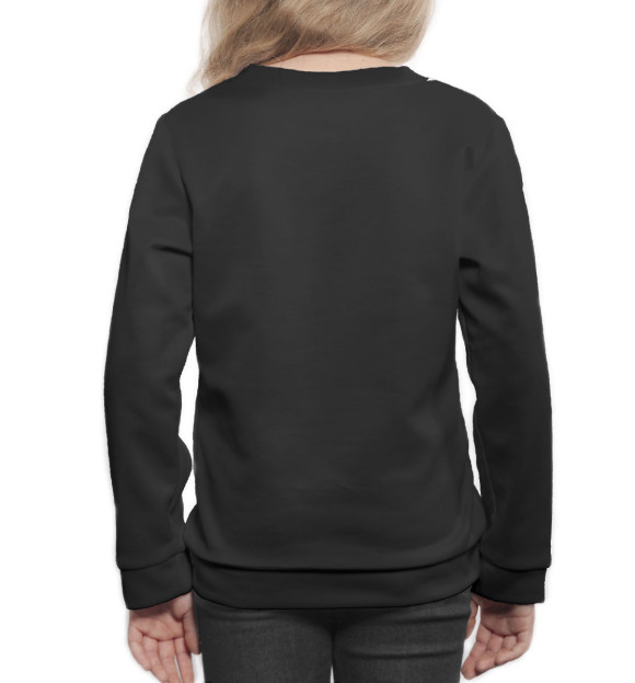 Свитшот для девочек с изображением VLONE Black цвета Белый