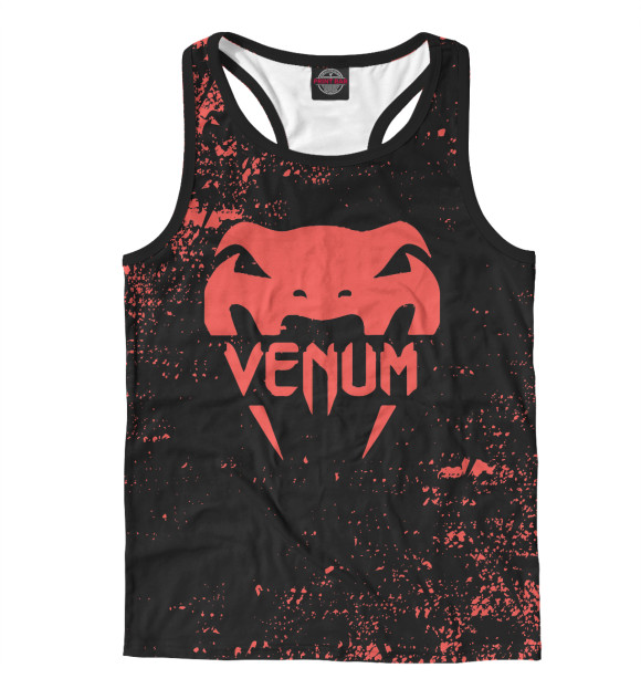 Мужская майка-борцовка с изображением Venum цвета Белый