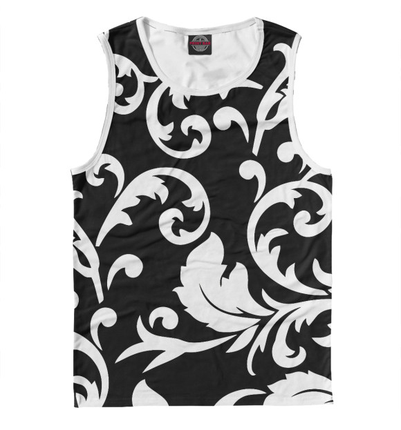 Майка для мальчика с изображением Minimalist floral pattern цвета Белый