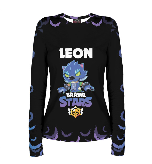 Женский лонгслив с изображением Brawl Stars цвета Белый