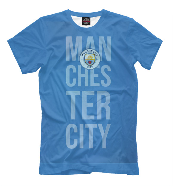 Футболка для мальчиков с изображением Manchester City Team цвета Белый