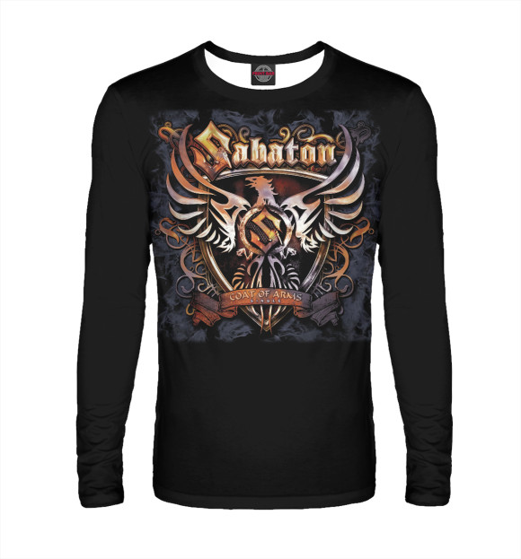 Мужской лонгслив с изображением Sabaton цвета Белый