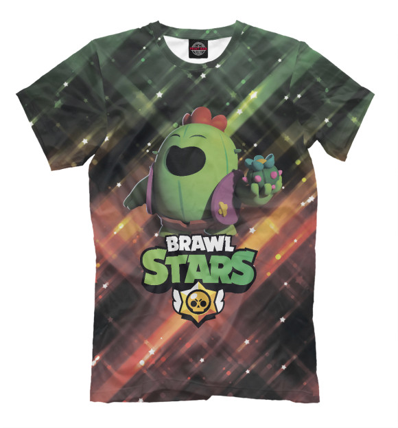 Футболка для мальчиков с изображением Brawn Stars Spike цвета Белый