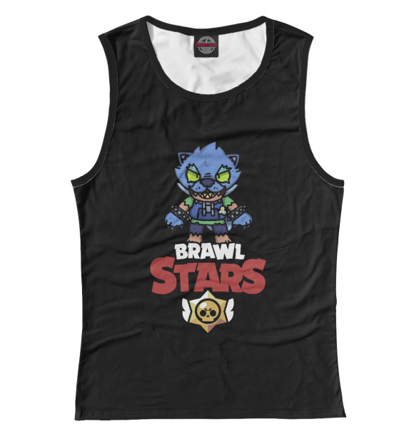 Женская майка с изображением Brawl Stars цвета Белый