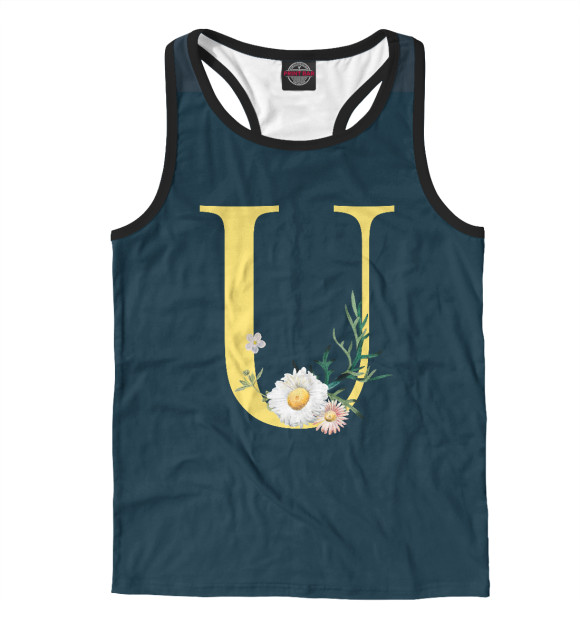 Мужская майка-борцовка с изображением Ты цвета Белый