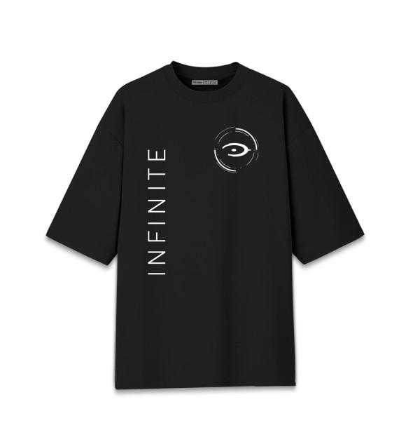 Мужская футболка оверсайз с изображением Halo Infinite цвета Черный