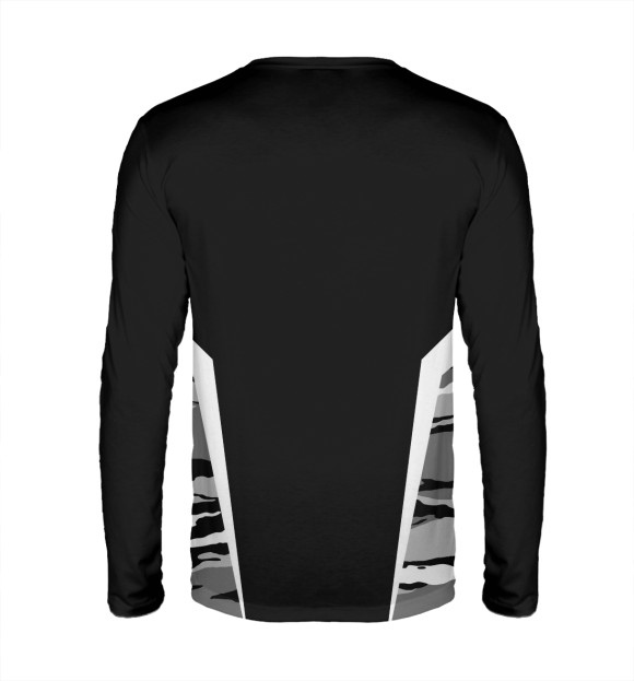 Мужской лонгслив с изображением Виталий - камуфляж цвета Белый