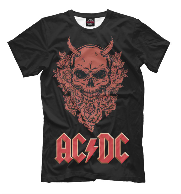 Футболка для мальчиков с изображением AC/DC цвета Белый