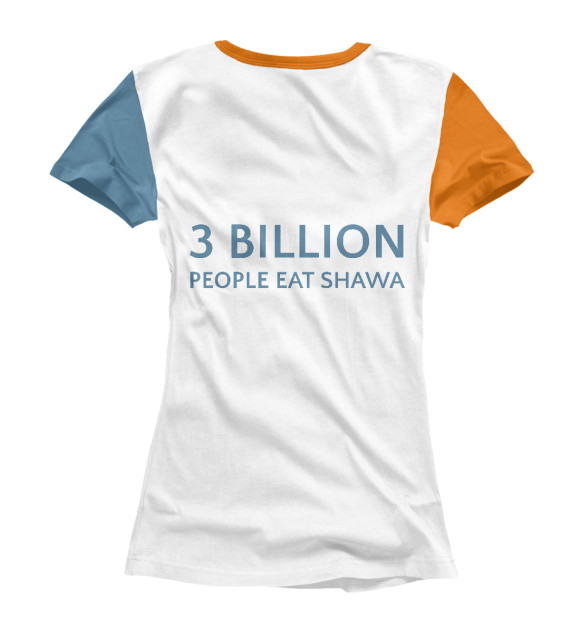 Женская футболка с изображением Shawa initial цвета Белый