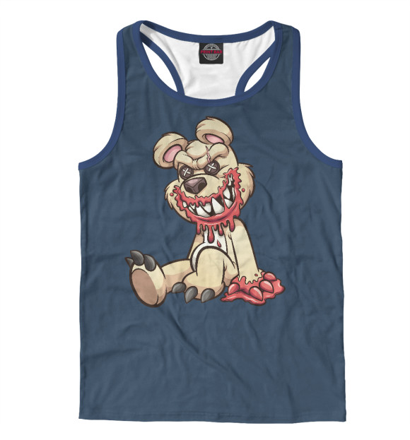 Мужская майка-борцовка с изображением Rock halloween цвета Белый