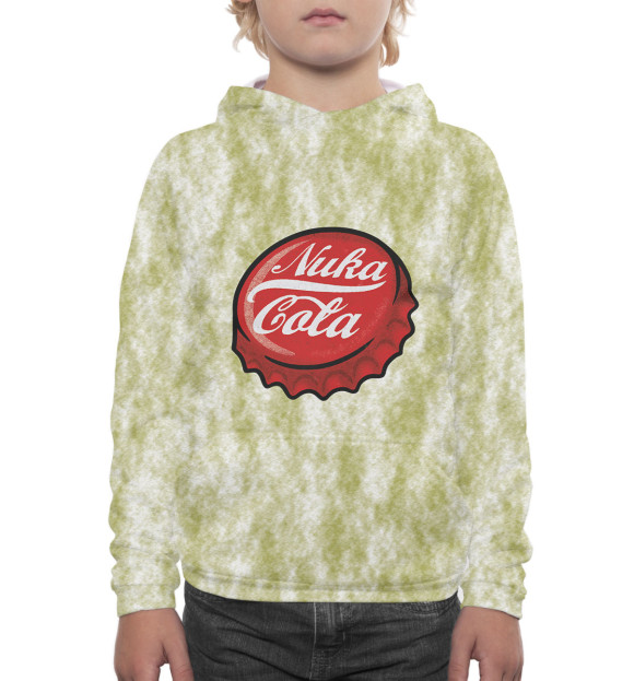 Худи для мальчика с изображением Nuka Cola цвета Белый