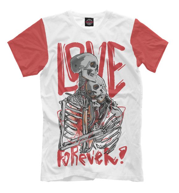 Футболка для мальчиков с изображением Forever Love цвета Белый