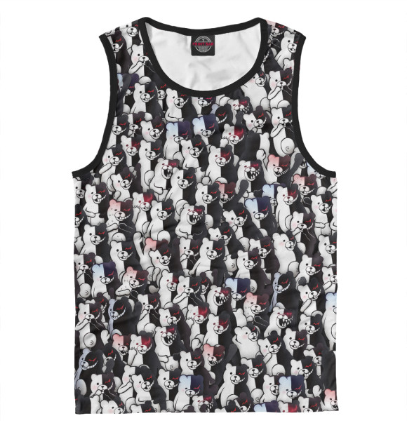 Майка для мальчика с изображением Чероно-белые медведи цвета Белый