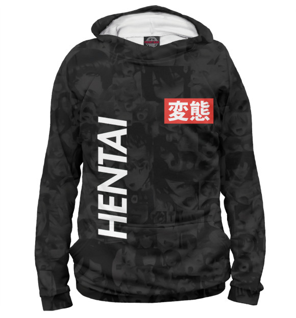 Женское худи с изображением Senpai цвета Белый