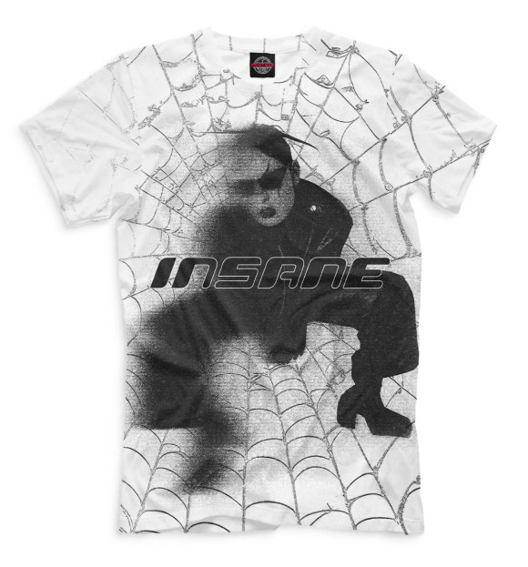 Мужская футболка с изображением Insane цвета Белый