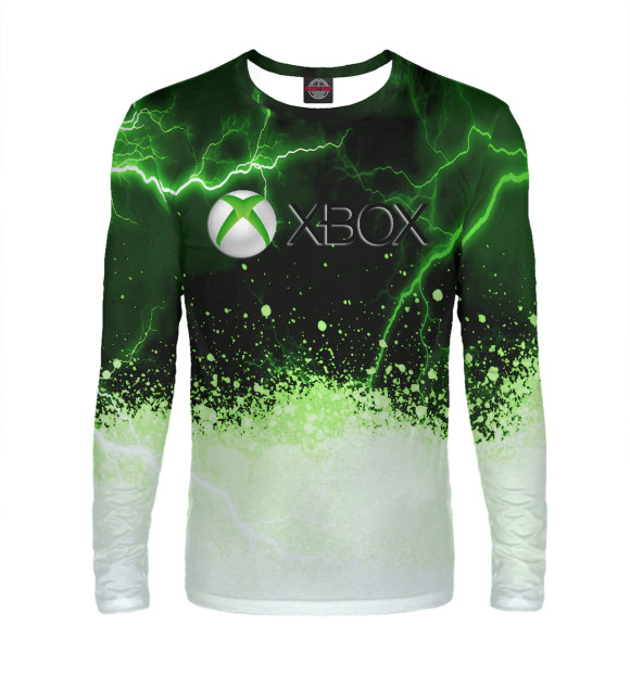 Мужской лонгслив с изображением Xbox цвета Белый
