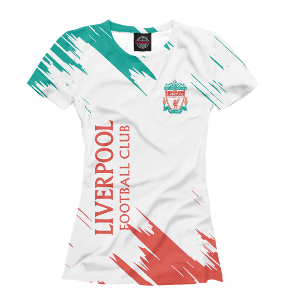 Футболка для девочек с изображением Liverpool цвета Белый