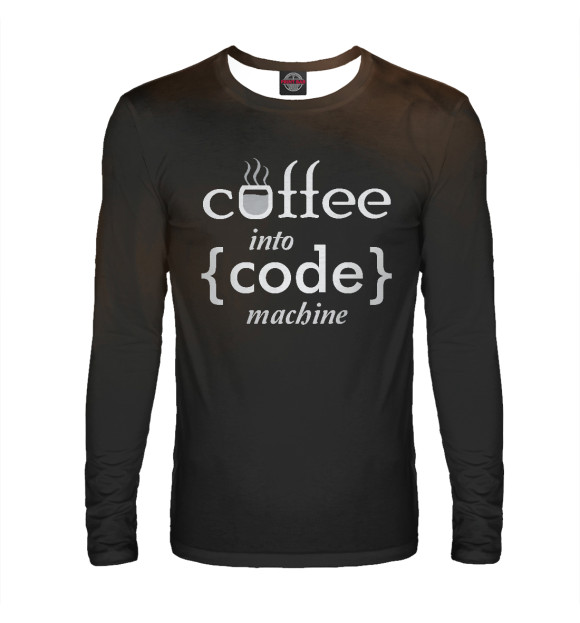 Мужской лонгслив с изображением Programmers цвета Белый