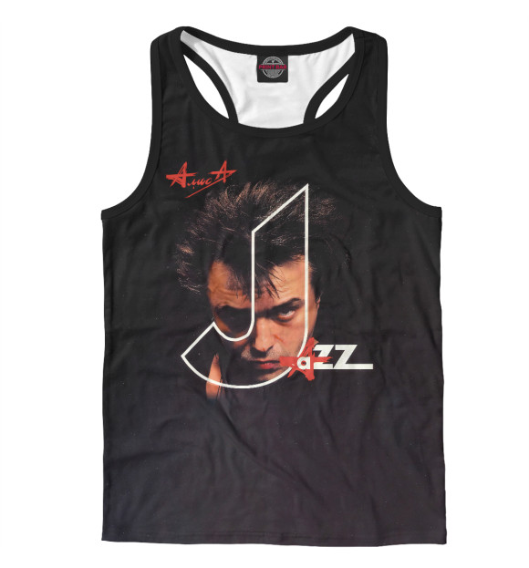 Мужская майка-борцовка с изображением Алиса цвета Белый