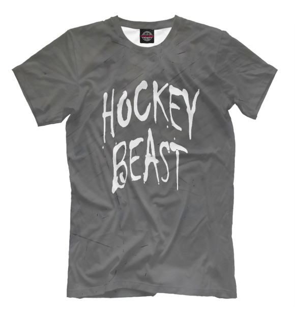 Футболка для мальчиков с изображением Hockey Beast цвета Белый