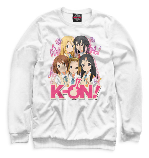 Женский свитшот с изображением K-On! цвета Белый