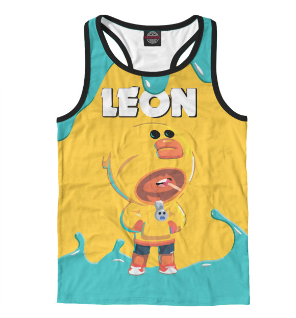 Мужская майка-борцовка с изображением Brawl Stars цвета Белый