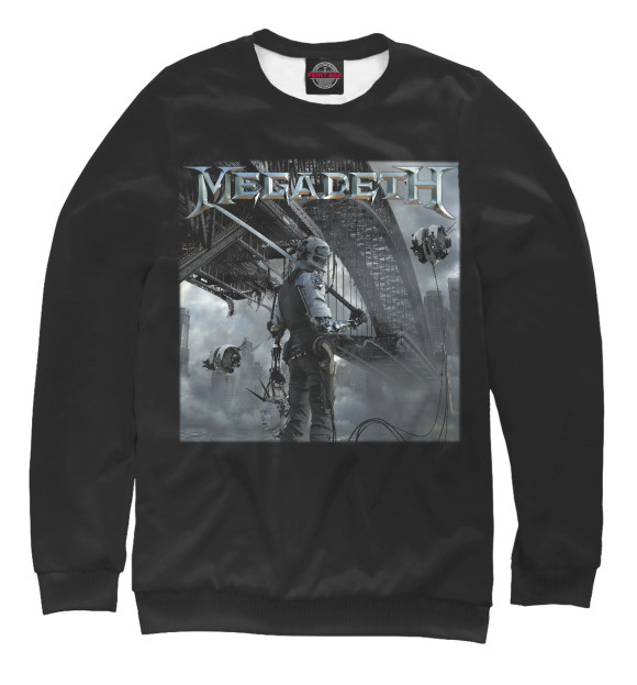 Свитшот для мальчиков с изображением Megadeth цвета Белый