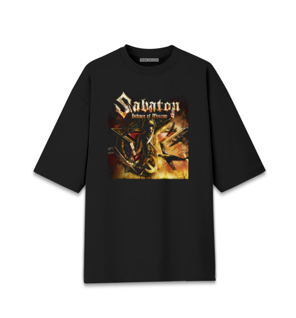 Мужская футболка оверсайз с изображением Sabaton цвета Черный