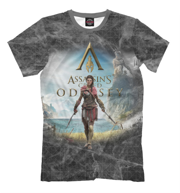 Футболка для мальчиков с изображением Assassins creed Odyssey цвета Белый