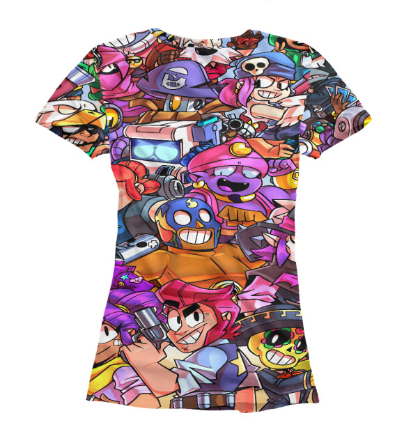 Футболка для девочек с изображением Brawl Stars NITA цвета Белый