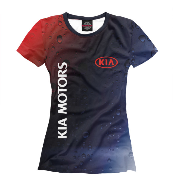 Женская футболка с изображением KIA / Киа цвета Белый