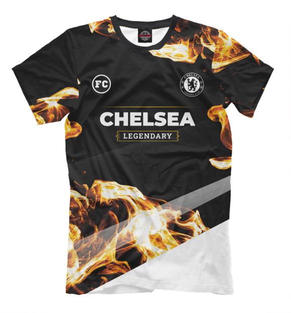 Футболка для мальчиков с изображением Chelsea Sport Fire цвета Белый