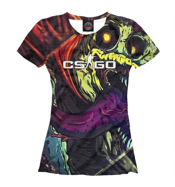 Футболка для девочек с изображением Hyper Beast цвета Белый