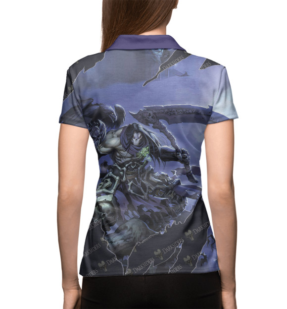 Женское поло с изображением Dark цвета Белый